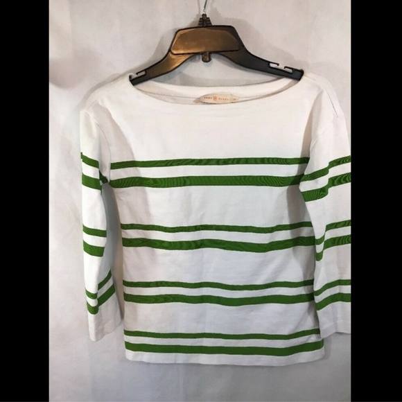 Tory Burch Kendall Grosgrain Ribbon Stripe Top [SZ XS ]‎ - Picture 2 of 8